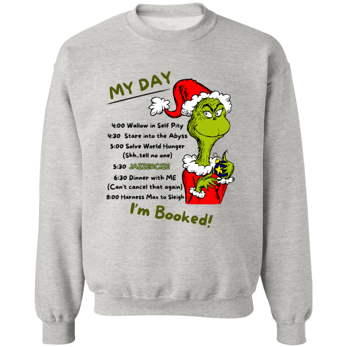 Christmas Sweater | Ugly | Funny| Grinch | Pullover Crewneck Sweatshirt